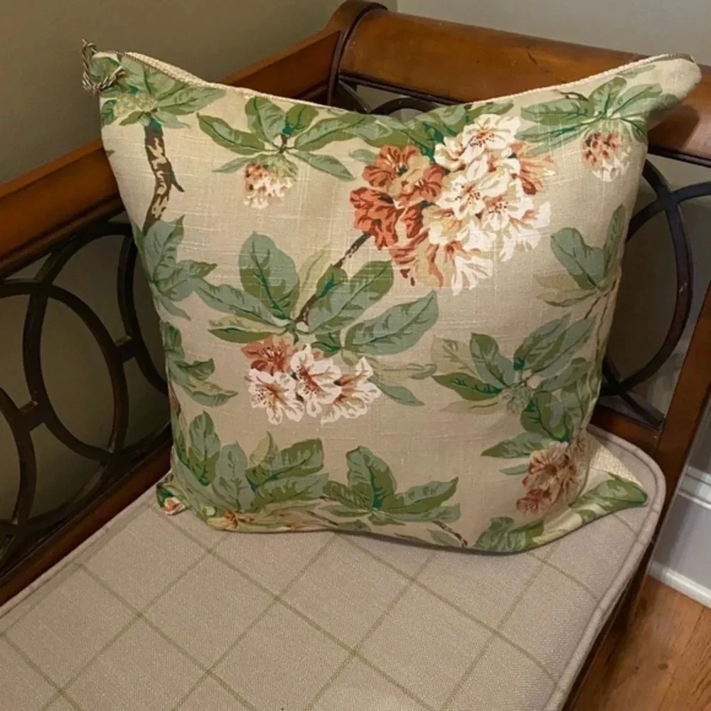 Custom Made Floral Accent Pillow Cover